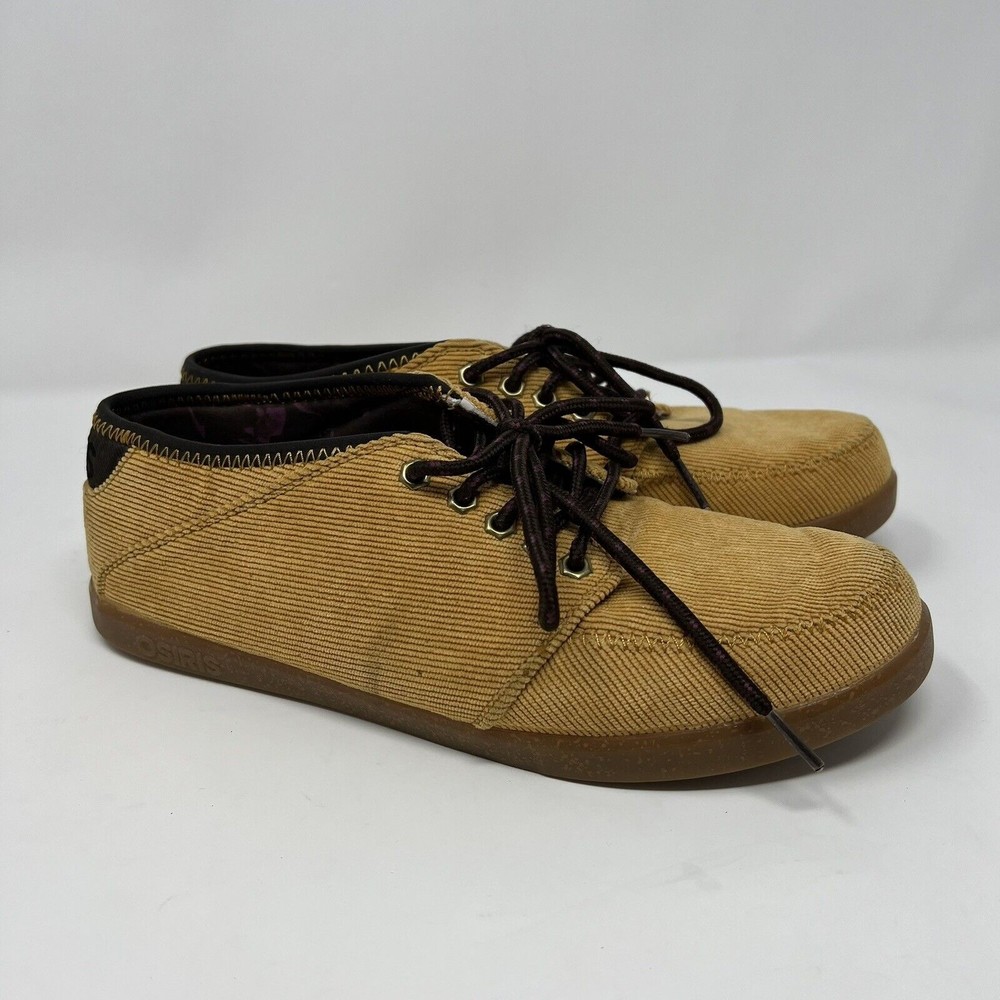 Men's Osiris Convert Skateboarding Shoes Size 7 Tan Brown Gum Sole